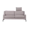 Werther 2-Sitzer-Sofas|Sofa Stoff U2583G Grau Gestell Metall Schwarz Inklusive Kissen