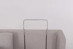 Werther 2-Sitzer-Sofas|Sofa Stoff U2583G Grau Gestell Metall Schwarz Inklusive Kissen