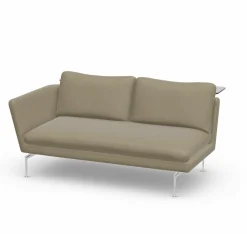 Vitra 2-Sitzer-Sofas|Sofa Suita Zweisitzer Offen Stoff Olimpo Sandstein 04 Gestell Poliert