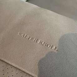 Walter Knoll 2-Sitzer-Sofas|Sofa Tama Living Leder Elen Taupe 1406 Beige Gestell Eiche Geflammt Inklusive Kissen