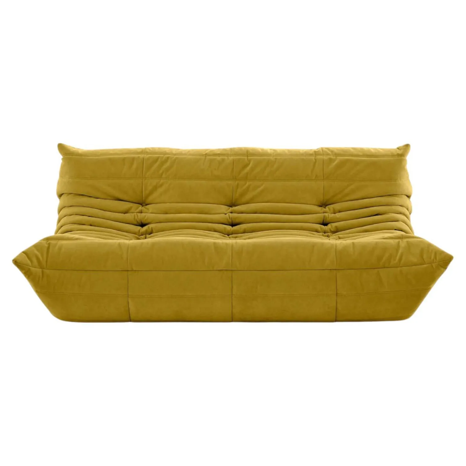 Ligne Roset 3-Sitzer-Sofas|Sofa Togo Stoff A Alcantara Curry Gelb