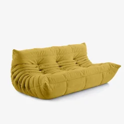 Ligne Roset 3-Sitzer-Sofas|Sofa Togo Stoff A Alcantara Curry Gelb