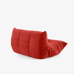 Ligne Roset 2-Sitzer-Sofas|Sofa Togo Stoff Alcantara A Goya Red Rot