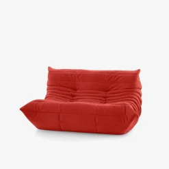 Ligne Roset 2-Sitzer-Sofas|Sofa Togo Stoff Alcantara A Goya Red Rot