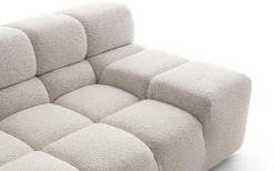 B&B Italia 3-Sitzer-Sofas|Sofa Tufty Time Stoff Bouclé Sambuco Weiß Innenrahmen Stahlrohre Füße Schwarz Mit Kissen