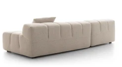 B&B Italia 3-Sitzer-Sofas|Sofa Tufty Time Stoff Bouclé Sambuco Weiß Innenrahmen Stahlrohre Füße Schwarz Mit Kissen