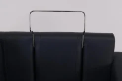 Werther 2-Sitzer-Sofas|Sofa Variation 108 Leder L7060C Dunkelblau Füße Edelstahlkufen Silber Inklusive Kopfteilkissen