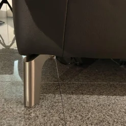 WK Wohnen Ecksofas|Sofa Venosa 660 Leder Montana Basalt Fuß 01 Brushed mit Relaxfunktionen