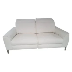 WK Wohnen 2-Sitzer-Sofas|Sofa Venosa Stoff Cl.4 Nevio Weiß mit Verstellfunktion