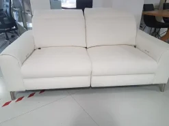 WK Wohnen 2-Sitzer-Sofas|Sofa Venosa Stoff Cl.4 Nevio Weiß mit Verstellfunktion