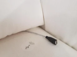 WK Wohnen 2-Sitzer-Sofas|Sofa Venosa Stoff Cl.4 Nevio Weiß mit Verstellfunktion