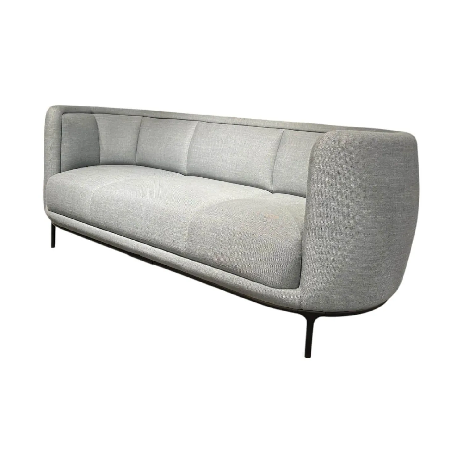 Wittmann 2-Sitzer-Sofas|Sofa Vuelta 25640 Stoff F Tekla Platin Grau Füße Metall Bronze