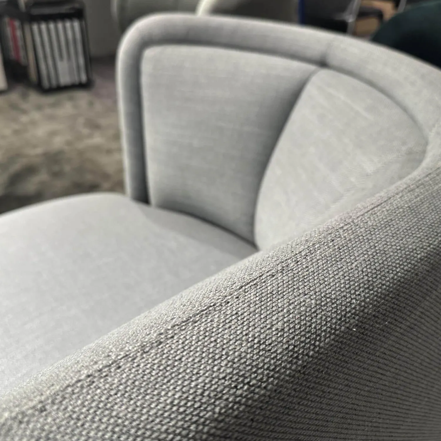 Wittmann 2-Sitzer-Sofas|Sofa Vuelta 25640 Stoff F Tekla Platin Grau Füße Metall Bronze