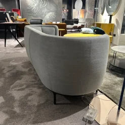 Wittmann 2-Sitzer-Sofas|Sofa Vuelta 25640 Stoff F Tekla Platin Grau Füße Metall Bronze