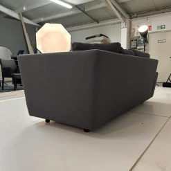 Werther 3-Sitzer-Sofas|Sofa Wave Bezug Stoff U2952G Grau Schwarz Einlegekissen Leder L9999B Rot Füße Buche Schwarz