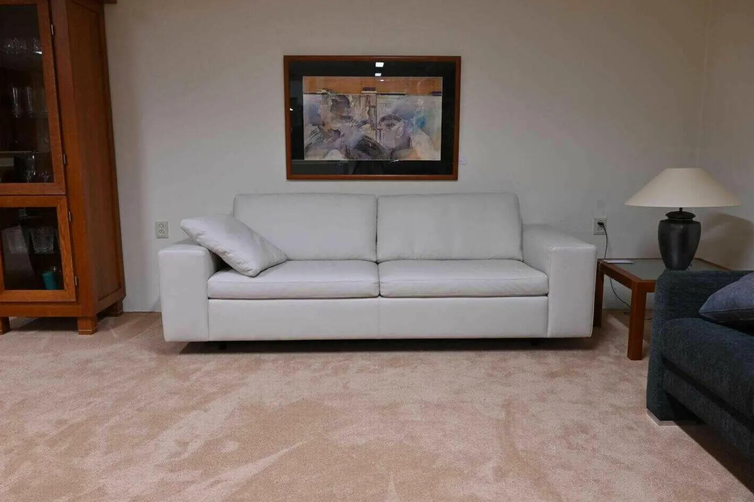 Machalke 2-Sitzer-Sofas|Sofa Wega Large Leder Omega Weiß mit Kissen