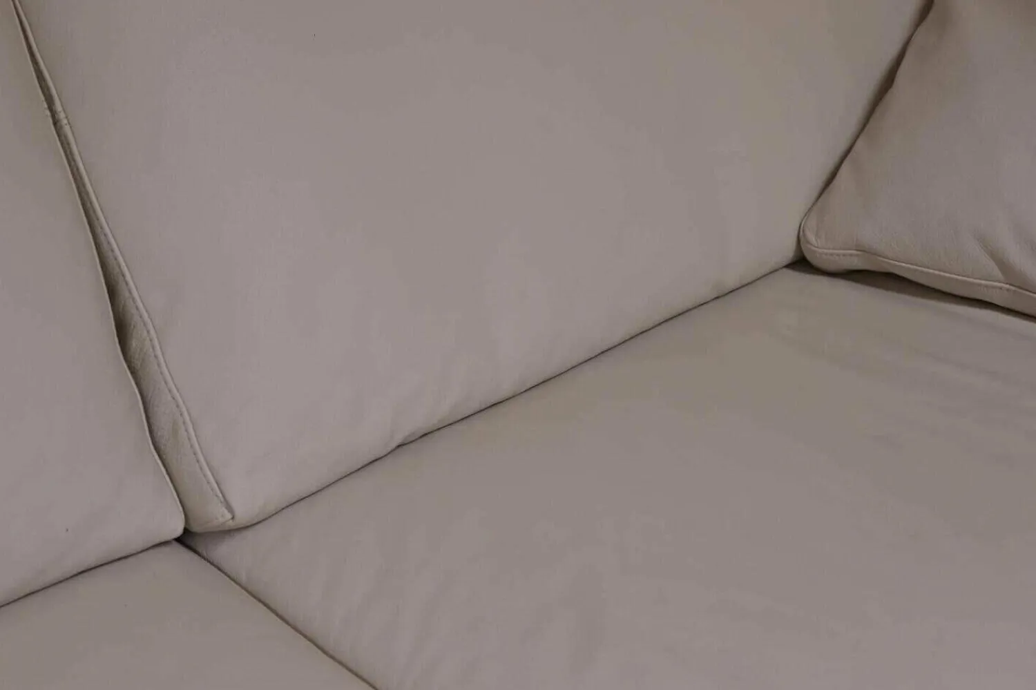 Machalke 2-Sitzer-Sofas|Sofa Wega Large Leder Omega Weiß mit Kissen