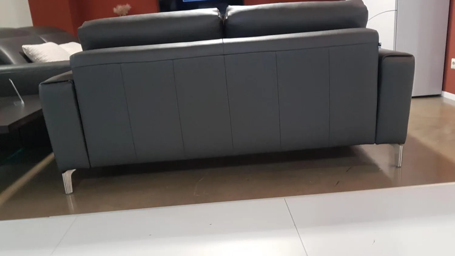 WK Wohnen 2-Sitzer-Sofas|Sofa WK660 Venosa Zweisitzer Leder Montana Basalto Grau