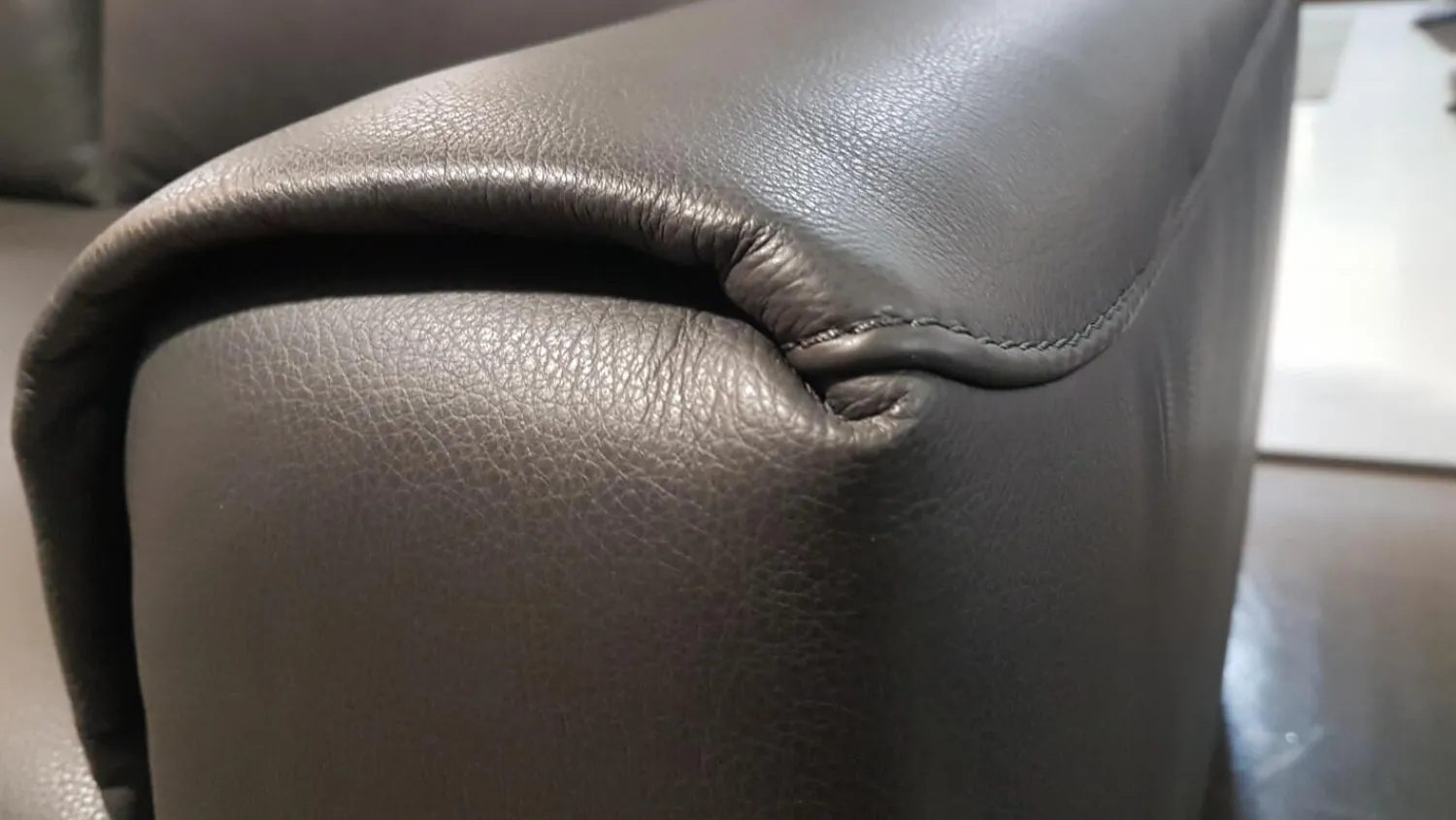 WK Wohnen 2-Sitzer-Sofas|Sofa WK660 Venosa Zweisitzer Leder Montana Basalto Grau