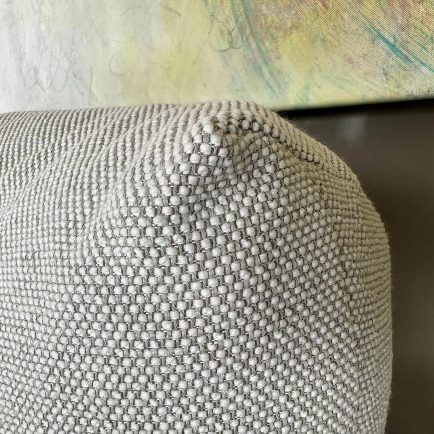 Poltrona Frau 2-Sitzer-Sofas|Sofa Zweisitzer Grantorino Stoff Col. Tess Bouce Sabbia Grau Leder Saddle Beige