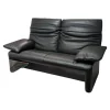 Jori 2-Sitzer-Sofas|Sofa Zweisitzer Linea 185 Leder Fuerte Schwarz