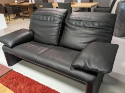 Jori 2-Sitzer-Sofas|Sofa Zweisitzer Linea 185 Leder Fuerte Schwarz
