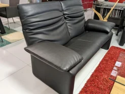 Jori 2-Sitzer-Sofas|Sofa Zweisitzer Linea 185 Leder Fuerte Schwarz
