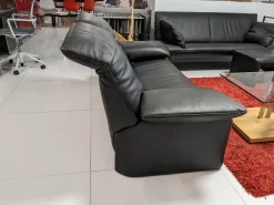 Jori 2-Sitzer-Sofas|Sofa Zweisitzer Linea 185 Leder Fuerte Schwarz