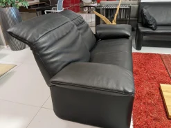 Jori 2-Sitzer-Sofas|Sofa Zweisitzer Linea 185 Leder Fuerte Schwarz