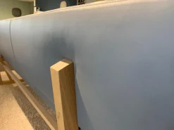 Rolf Benz 2-Sitzer-Sofas|Sofabank 624 Leder 36.405 Quarzgrau Gestell H98 Eiche