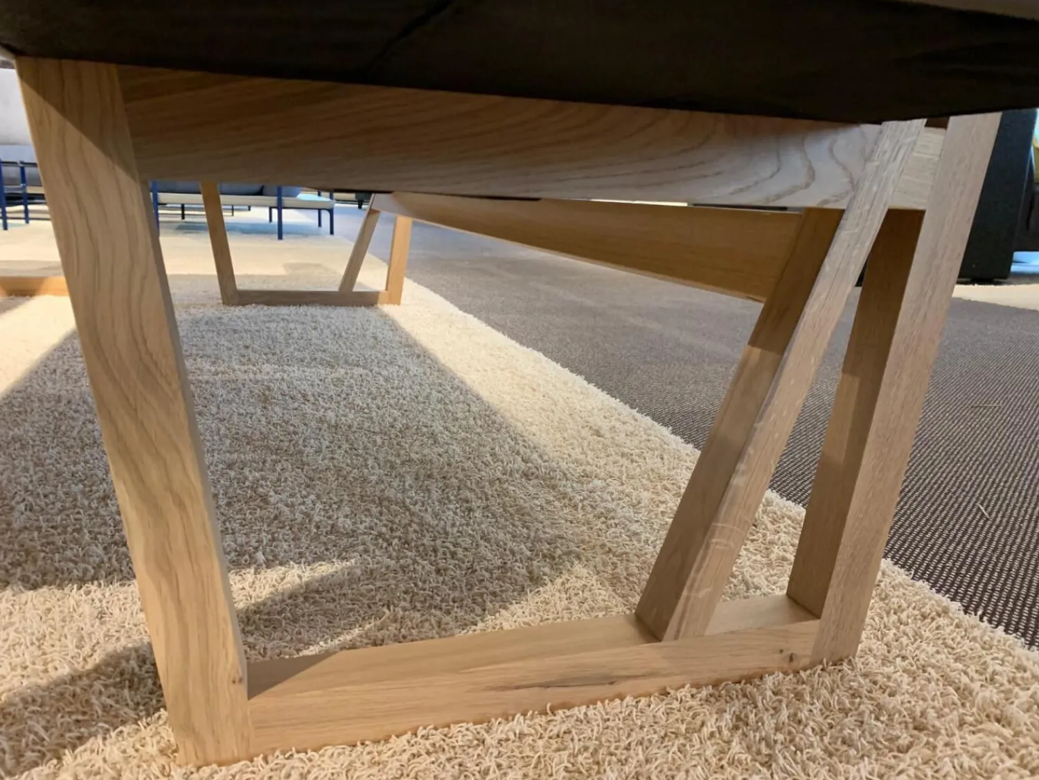 Rolf Benz 2-Sitzer-Sofas|Sofabank 624 Leder 36.405 Quarzgrau Gestell H98 Eiche