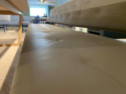 Rolf Benz 2-Sitzer-Sofas|Sofabank 624 Leder 36.405 Quarzgrau Gestell H98 Eiche