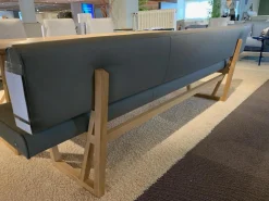 Rolf Benz 2-Sitzer-Sofas|Sofabank 624 Leder 36.405 Quarzgrau Gestell H98 Eiche