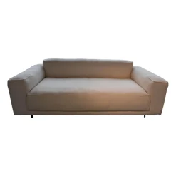 freistil Rolf Benz 2-Sitzer-Sofas|Sofabank 136 Stoff Rohi Credo Snow PG 7800 Weiß Stahlfuß Tiefschwarz RAL 9005