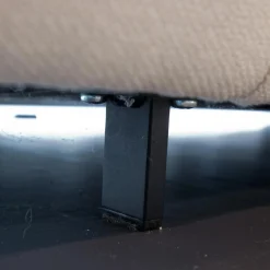 freistil Rolf Benz 2-Sitzer-Sofas|Sofabank 136 Stoff Rohi Credo Snow PG 7800 Weiß Stahlfuß Tiefschwarz RAL 9005