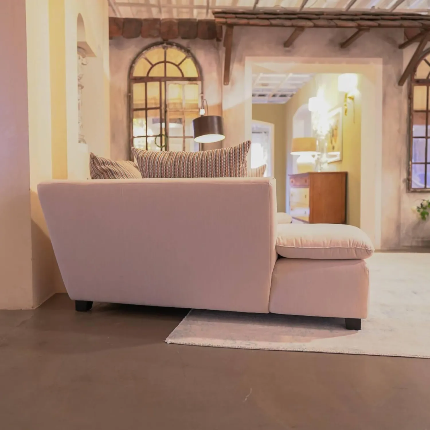 Domicil Ecksofas|Sofaecke Donna Stoff Cozy 073 mit Rückenkissen Stoff Ditton 05