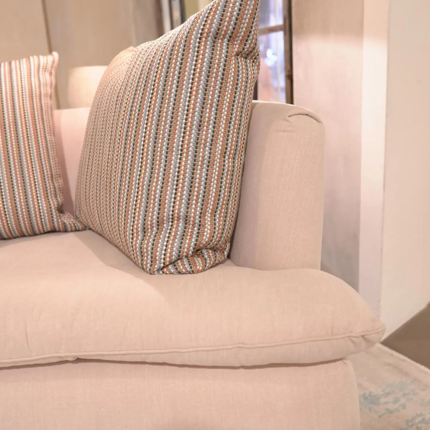 Domicil Ecksofas|Sofaecke Donna Stoff Cozy 073 mit Rückenkissen Stoff Ditton 05