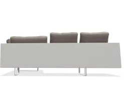 Walter Knoll Ecksofas|Sofaecke Prime Time Version B Stoff Bora Wool Kufen Aluminium Hochglanz mit Schwenkfunktion