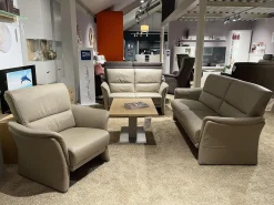 himolla Polstergruppen|Sofagarnitur 9553 MB Föhr Superlastic Plus Federkern Bezug Leder Longlife Quarz