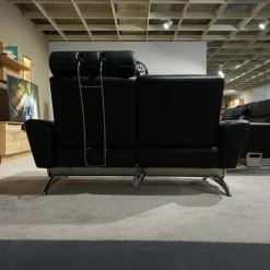 Stressless Polstergruppen|Sofagruppe Michelle Leder Cori 19 Schwarz Füße Aluminium Inklusive Kopfstütze