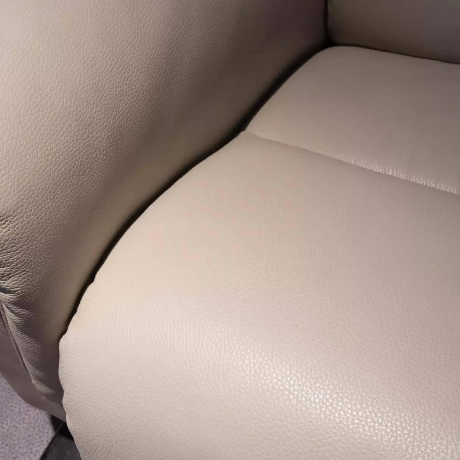 Stressless Polstergruppen|Sofagruppe Panorama Leder Cori Fog Grau Beige Holbogen Wenge Mit Balance Adapt Und Nackenkissen