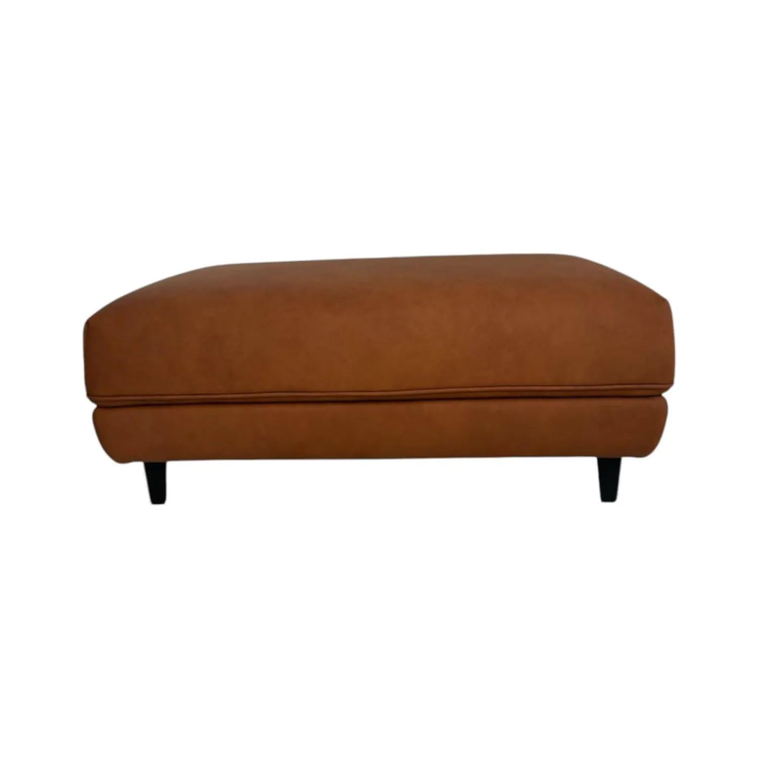 himolla Hocker & Sitzsäcke|Sofahocker 1456 Leder Leonessa Almond Braun Gestell Metall Schwarz Pulverbeschichtet