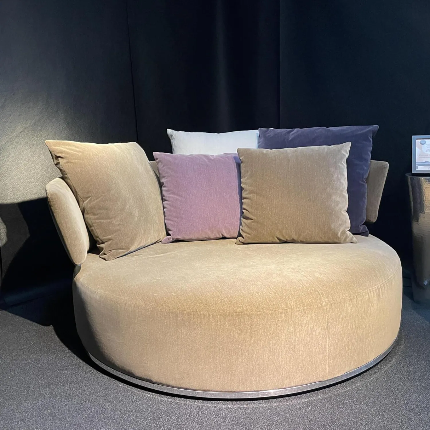 B&B Italia 2-Sitzer-Sofas|Sofainsel Amoenus Maxalto Stoffbezug Grau Inklusive 4 Kissen