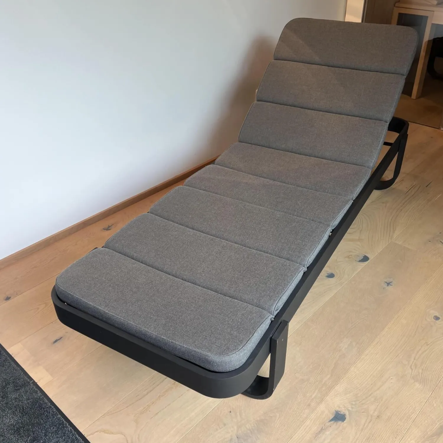 Cane Line Gartenliegen|Sonnenliege Relax Auflage Stoffe Natte Grey Grau Gestell Tex light Grey Grau