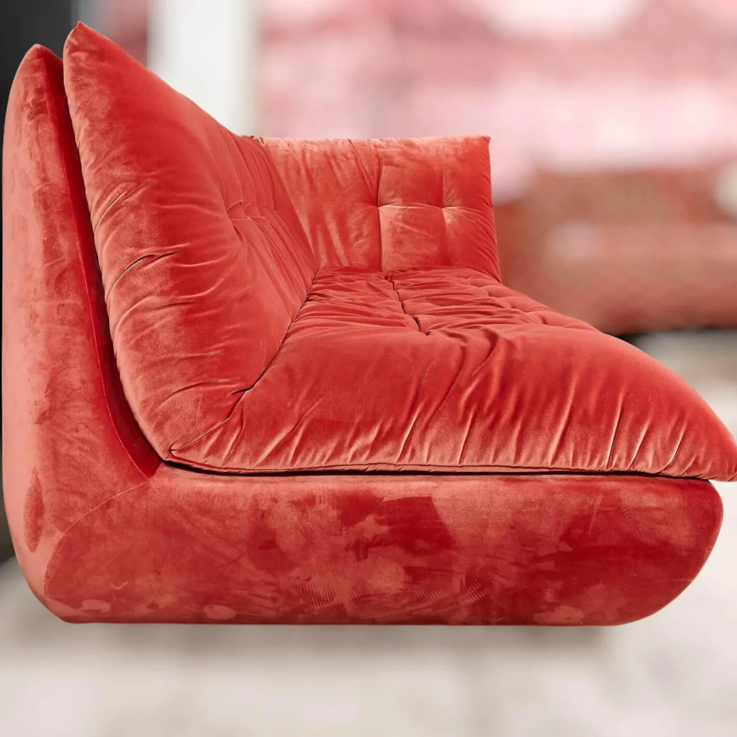 IP Design 2-Sitzer-Sofas|Soulmate Sofa 220/110 Stoff City Velvet Reloaded CA7832/063 Rot