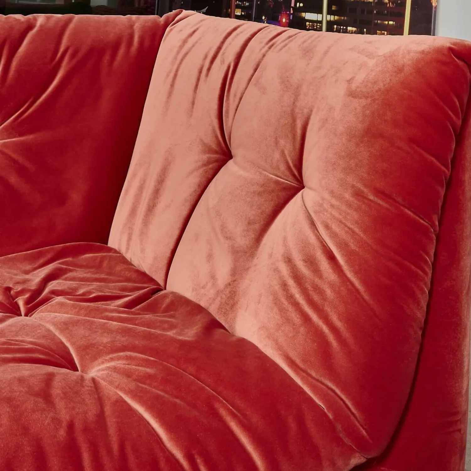 IP Design 2-Sitzer-Sofas|Soulmate Sofa 220/110 Stoff City Velvet Reloaded CA7832/063 Rot