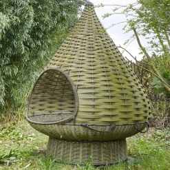 DEDON Loungemöbel|Standing Lounger Nestrest Outdoor Geflecht Olive 730 Grün Black Pepper 317 Grau Inklusive Base Drehbar Und Sitzkissen