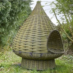 DEDON Loungemöbel|Standing Lounger Nestrest Outdoor Geflecht Olive 730 Grün Black Pepper 317 Grau Inklusive Base Drehbar Und Sitzkissen