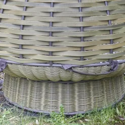 DEDON Loungemöbel|Standing Lounger Nestrest Outdoor Geflecht Olive 730 Grün Black Pepper 317 Grau Inklusive Base Drehbar Und Sitzkissen