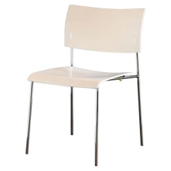 Lampert Richard Einzelstühle|Stapelstuhl Giorgio Weiß Lackiert Gestell Verchromt